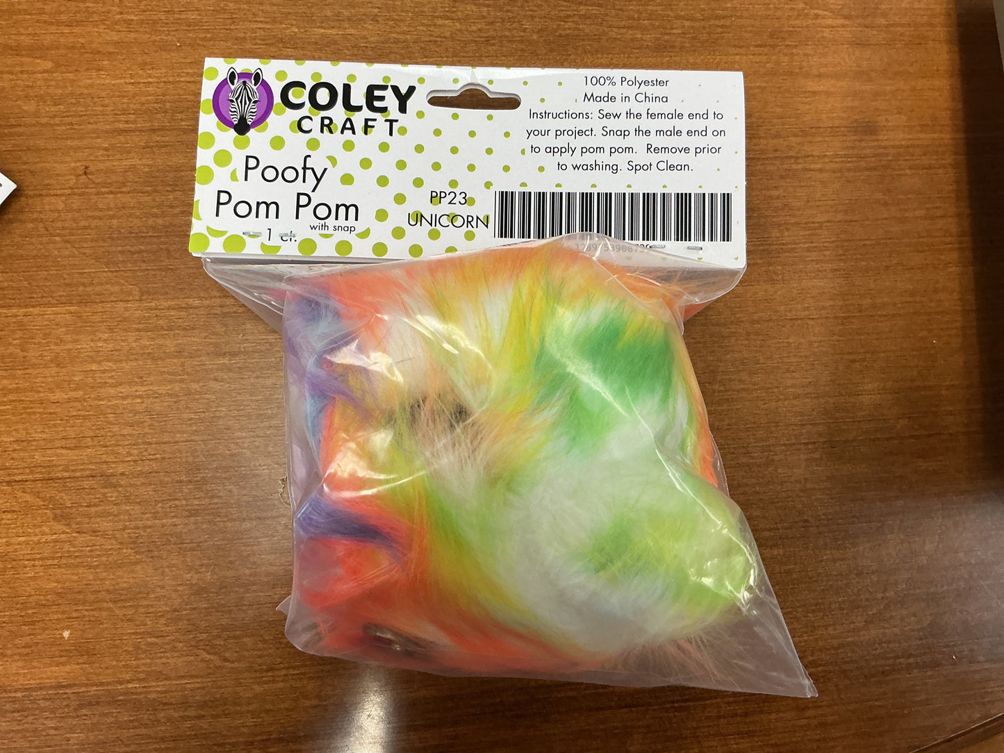 Coley Craft Poofy Pom Pom Unicorn