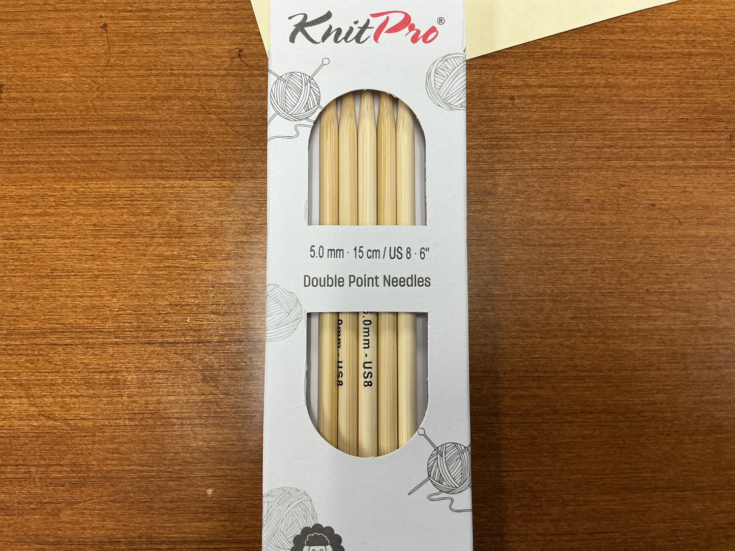 5.0mm, 15cm, US 8, 6” Double Point Needles