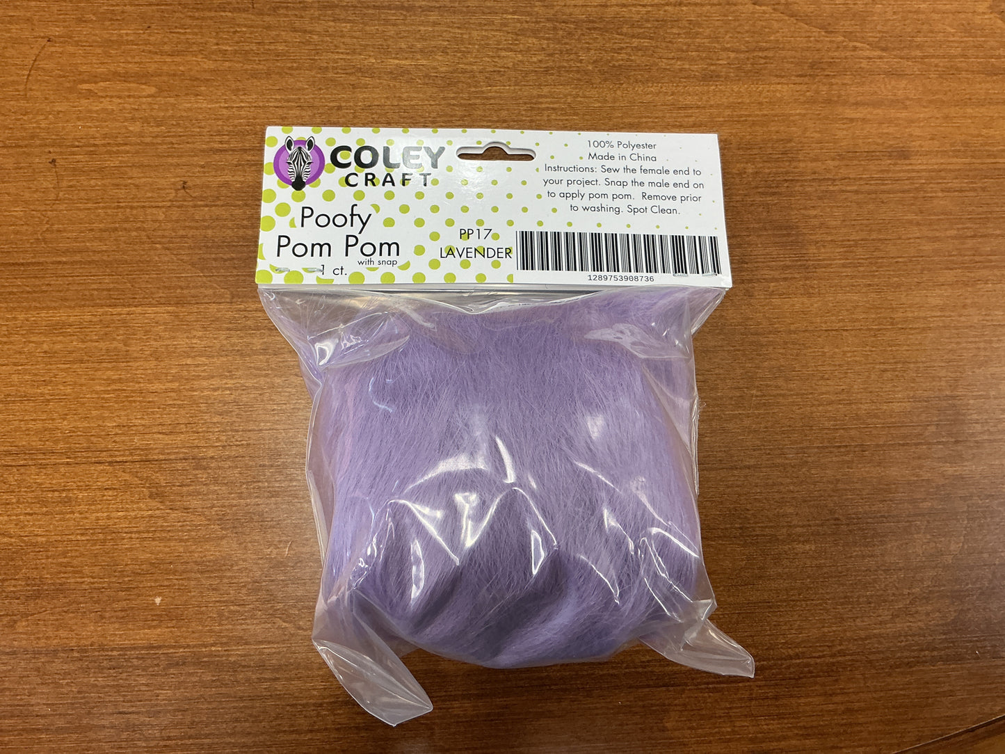 Coley Craft Poofy Pom Pom Lavender