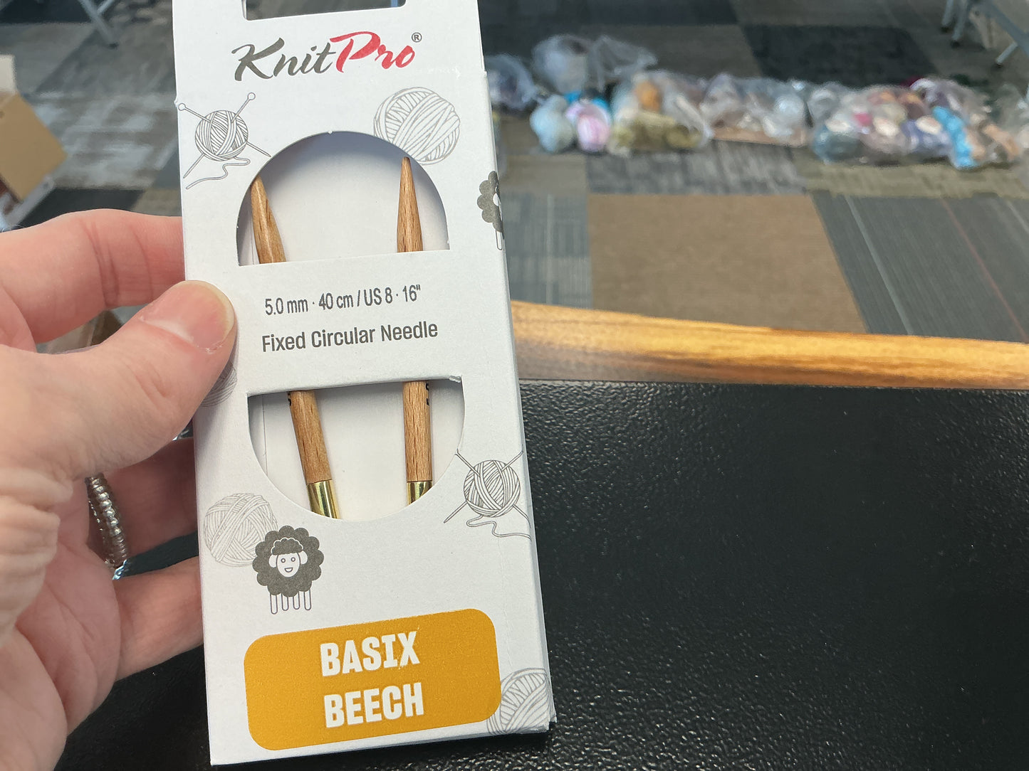 Basix Beech knit pro 5mm, 16”, US 8 circular needle