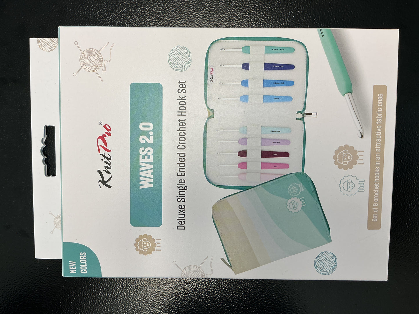 Knit Pro Waves 2.0 Deluxe Single ended crochet hook set