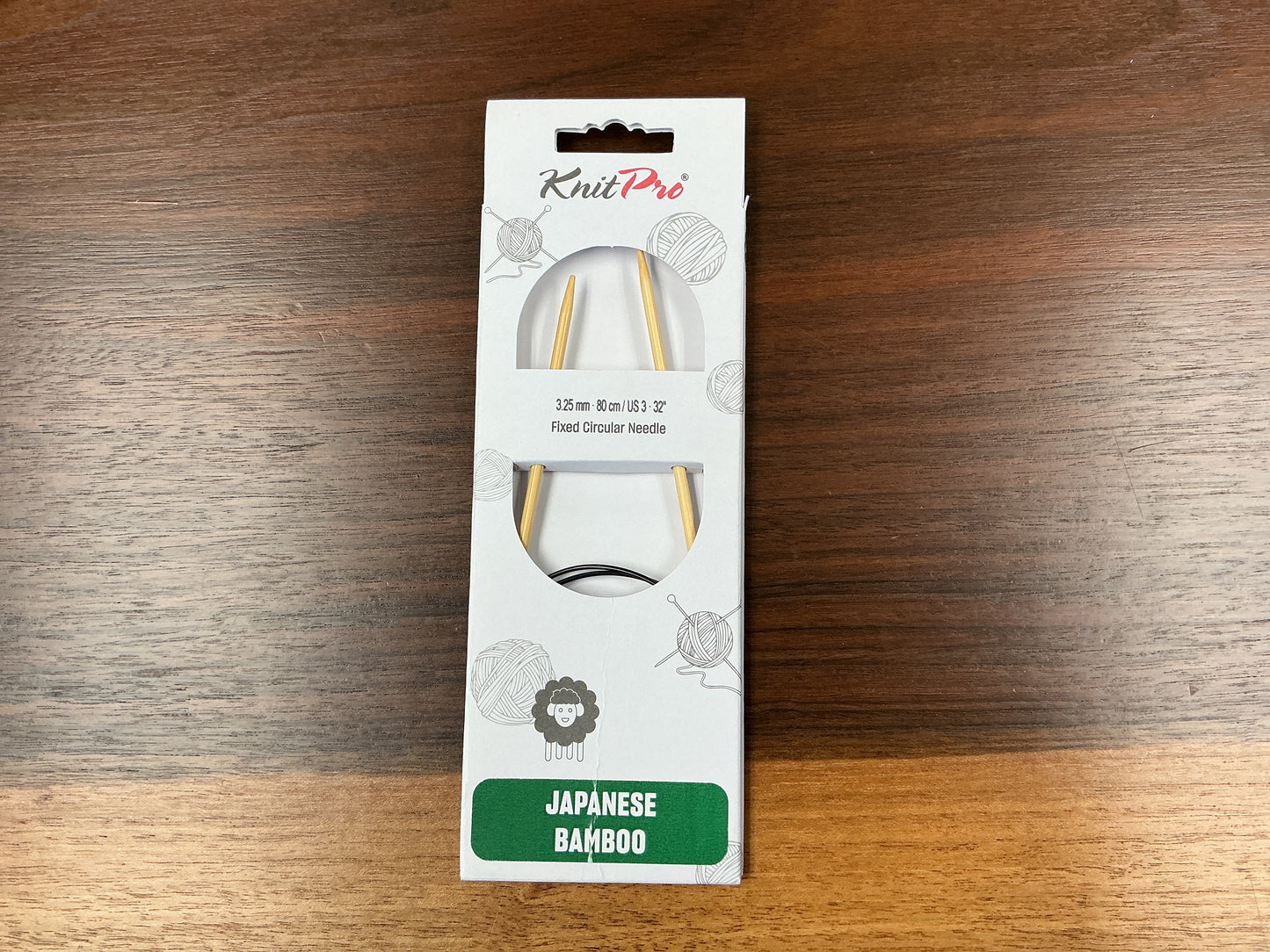 KnitPro Japanese Bamboo 3.25mm-80cm/US 3-32” Circular Needle