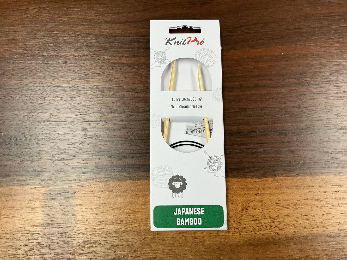 KnitPro Japanese Bamboo 4.0mm-80cm/US 6-32” Circular Needle