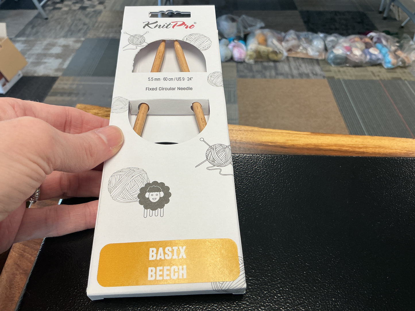Basix Beech knit pro 5.5mm, 24”, US 9 circular needle