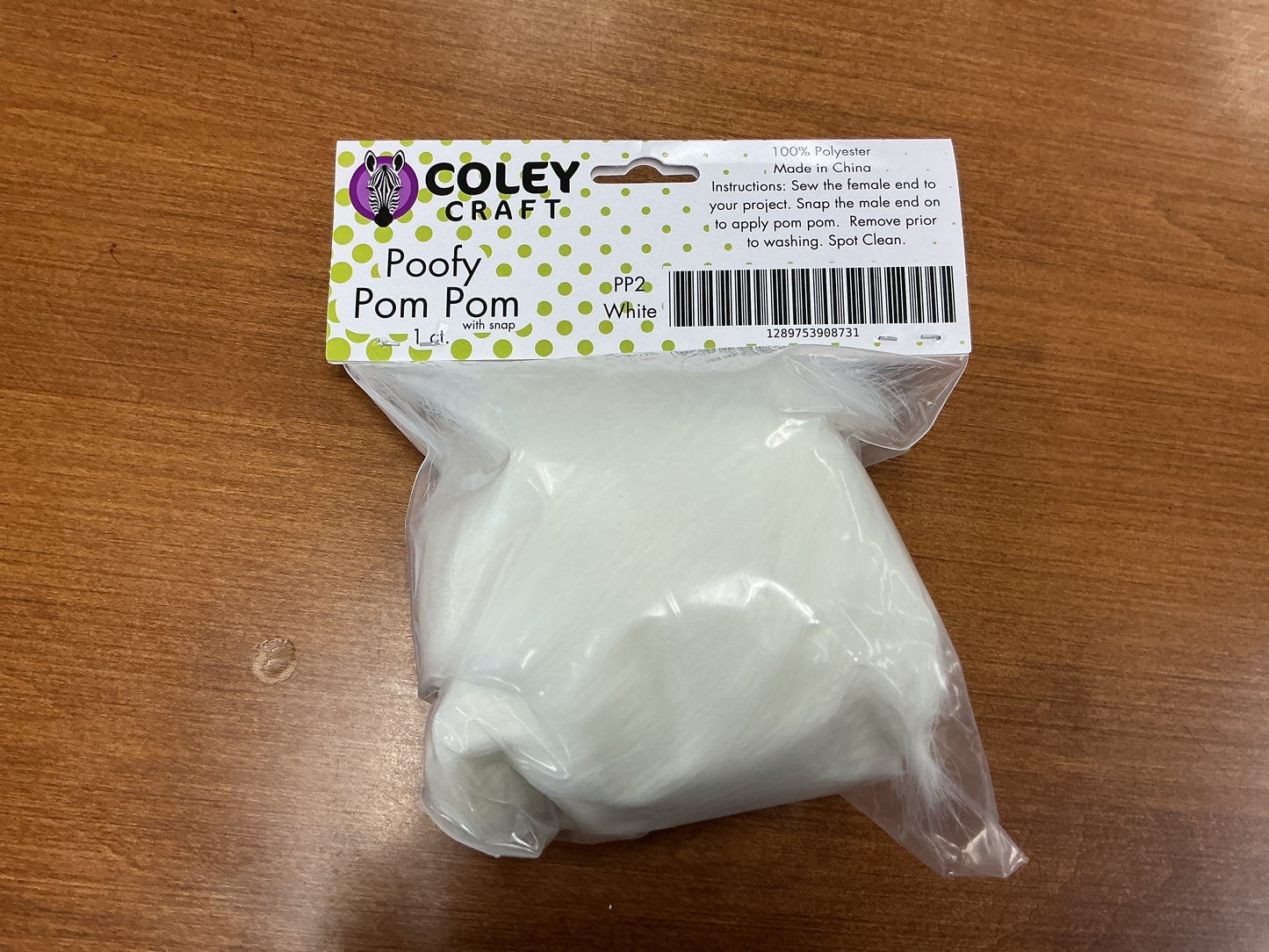 Coley Craft Poofy Pom Pom White