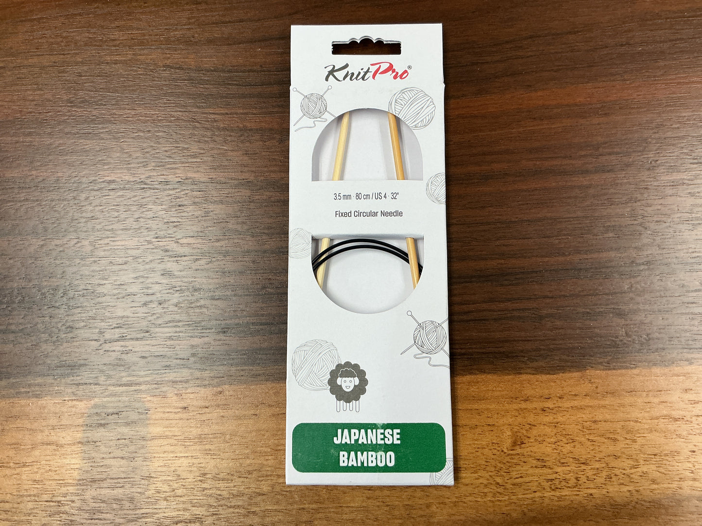 KnitPro Japanese Bamboo 3.5mm-80cm/US 4-32” Circular Needle