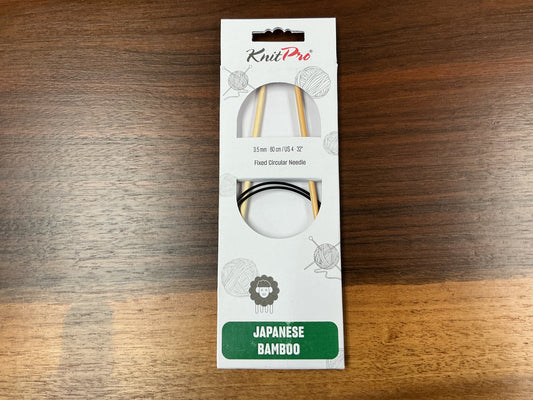 KnitPro Japanese Bamboo 3.5mm-80cm/US 4-32” Circular Needle