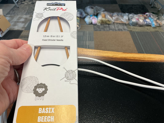 Basix Beech knit pro 3.25mm, 24”, US 3 circular needle