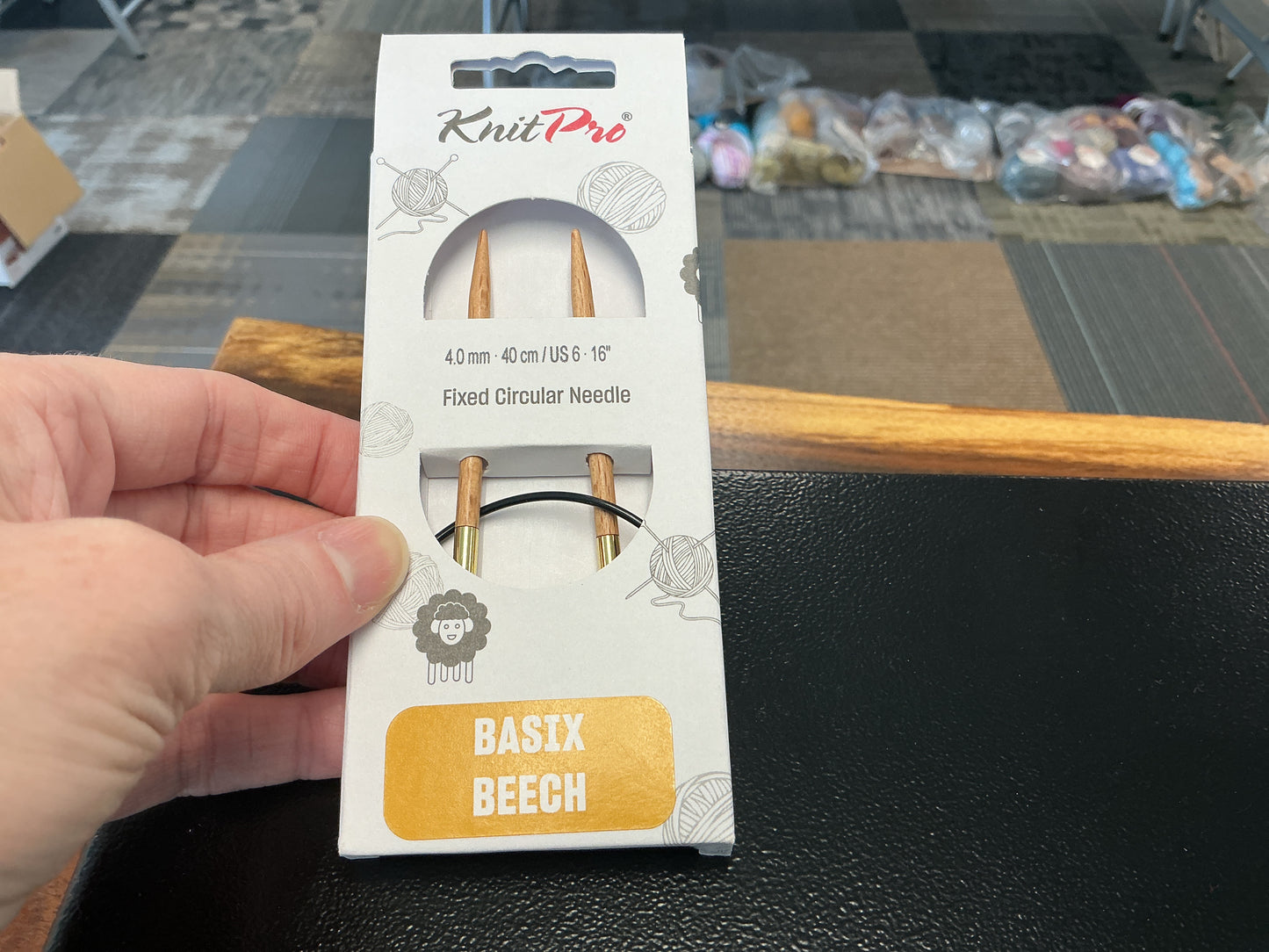 Basix Beech knit pro 4mm, 16”, US 6 circular needle