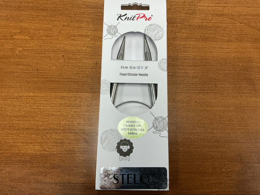 KnitPro 8.0mm, 60cm/US 11, 24” Stelo Fixed Circular Needle