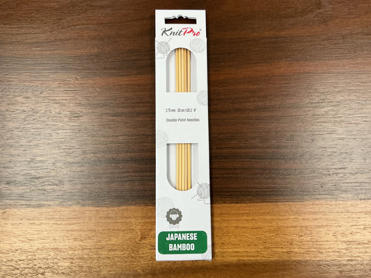 KnitPro Japanese Bamboo 2.75mm-20cm/US 2-8” Double Point Needles