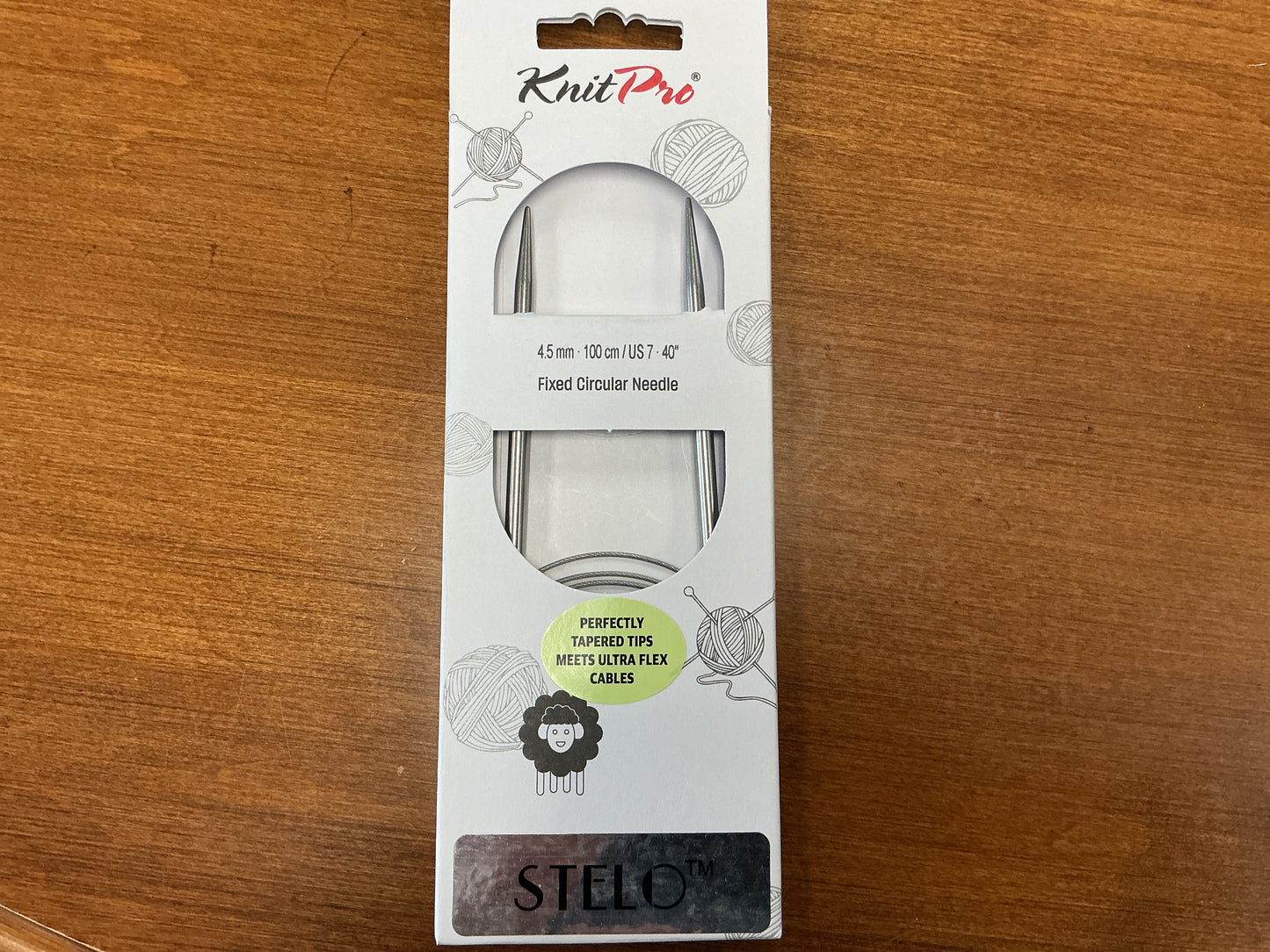 KnitPro 4.5mm, 100cm/US 7, 40” Fixed Circular Needle Stelo