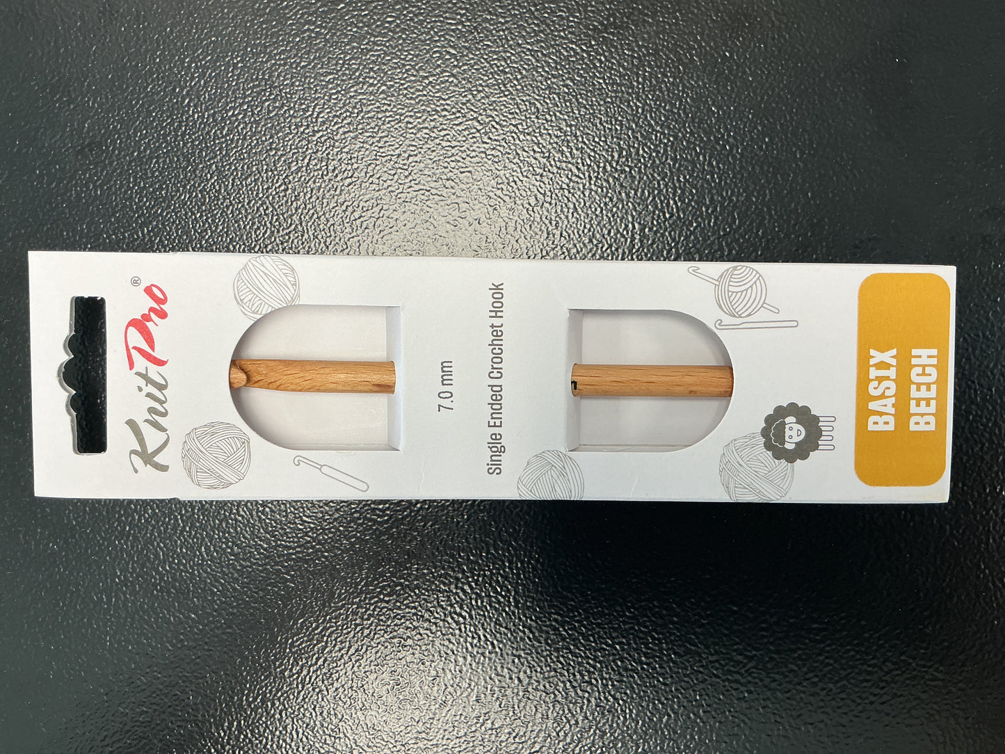 Knit Pro Basix Beech crochet hook 7mm