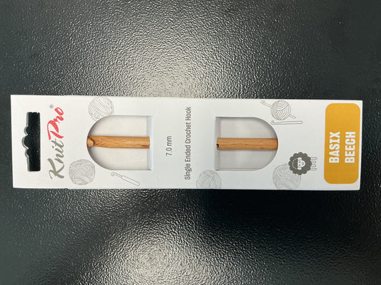 Knit Pro Basix Beech crochet hook 7mm