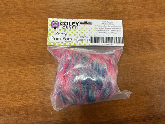 Coley Craft Poofy Pom Pom Harlequin