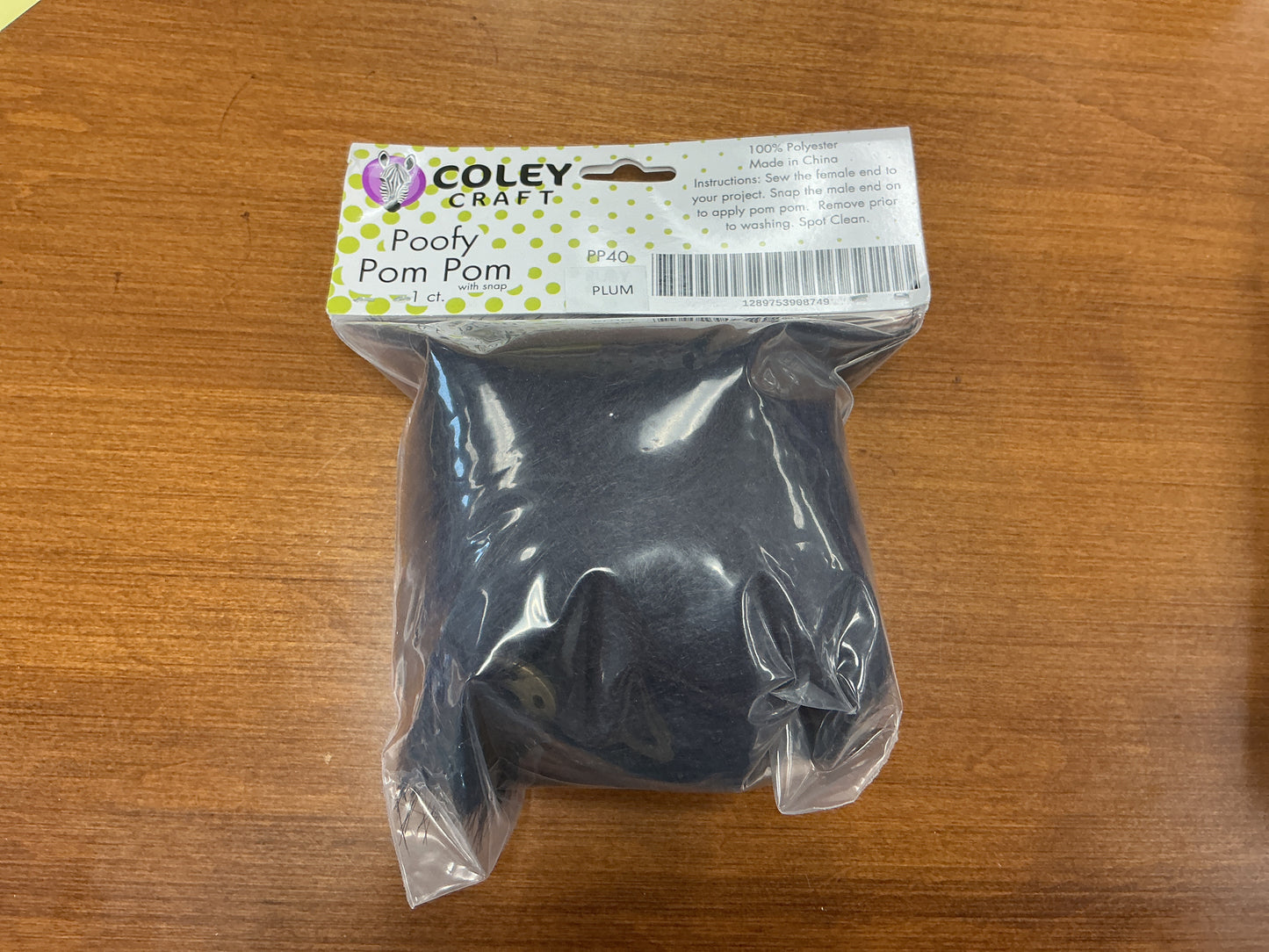 Coley Craft Poofy Pom Pom Plum