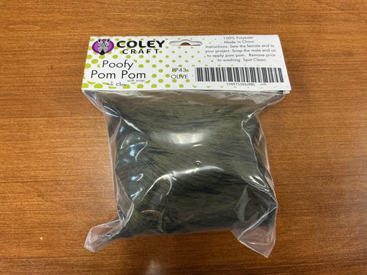 Coley Craft Poofy Pom Pom Olive