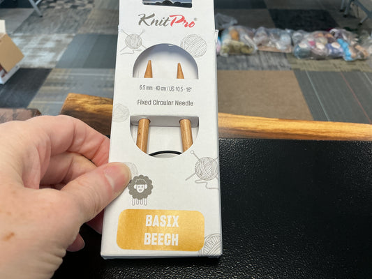 Basix Beech knit pro 6.5mm, 16”, US 10 circular needle