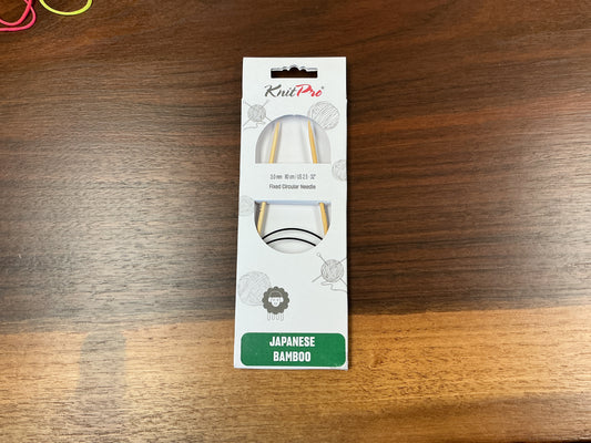 KnitPro Japanese Bamboo 3.0mm-80cm/US 2.5-32” Circular Needle
