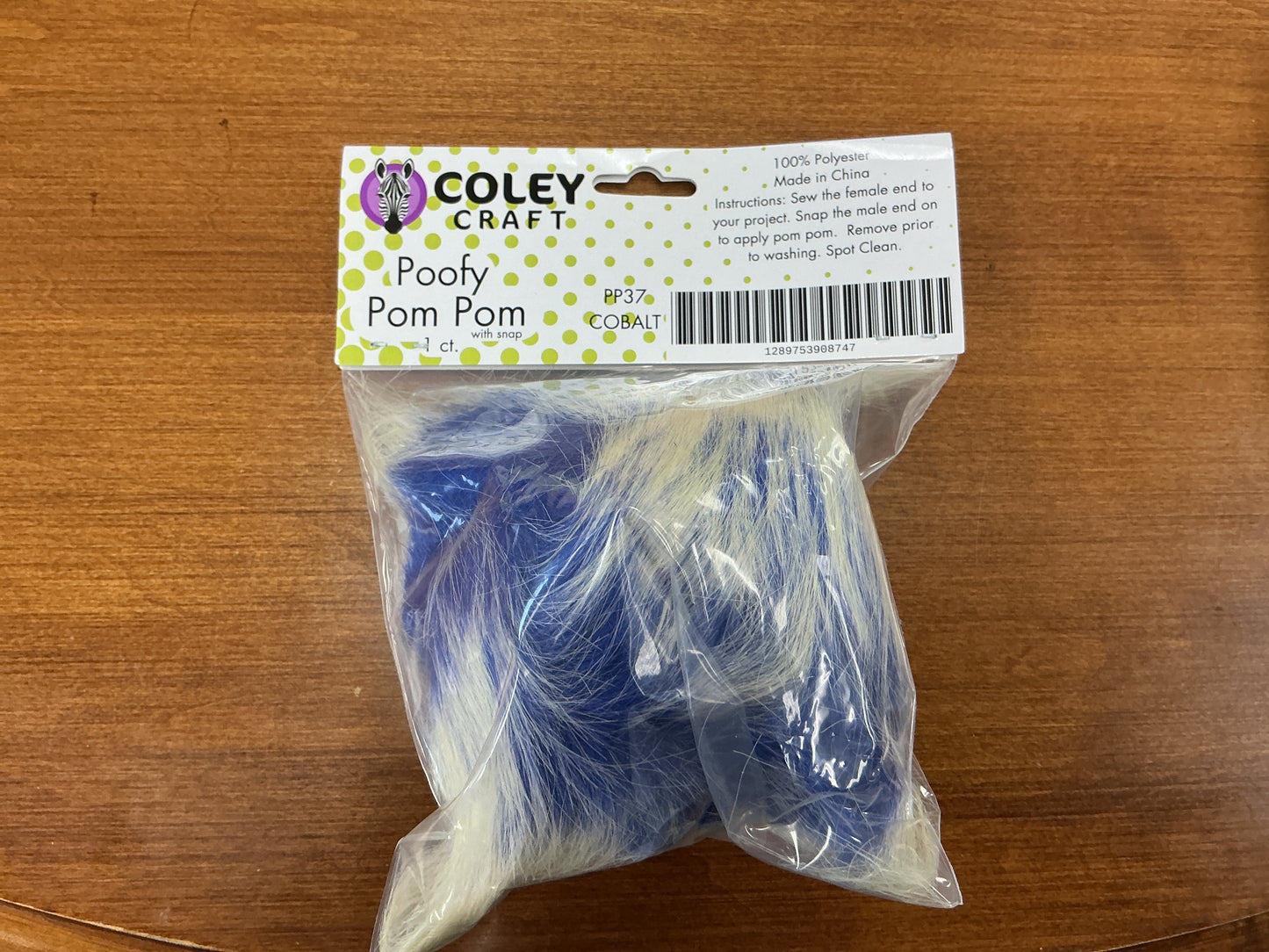Coley Craft Poofy Pom Pom Cobalt