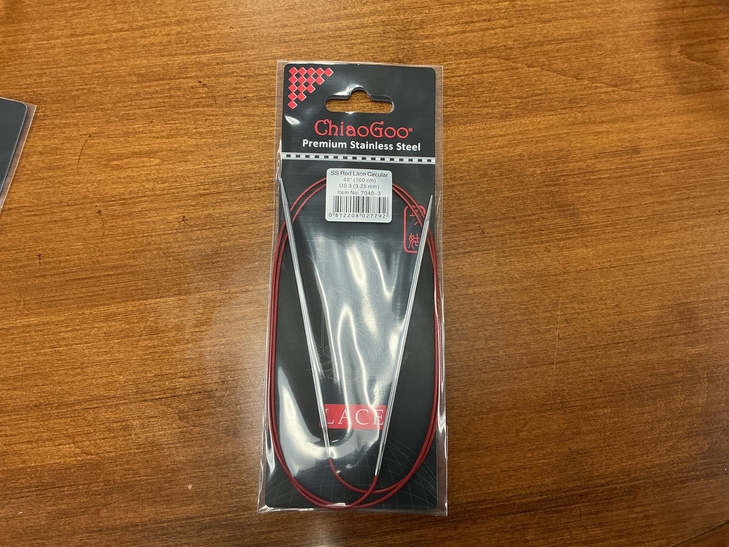 ChiaoGoo SS 40”, US 3, 3.25mm