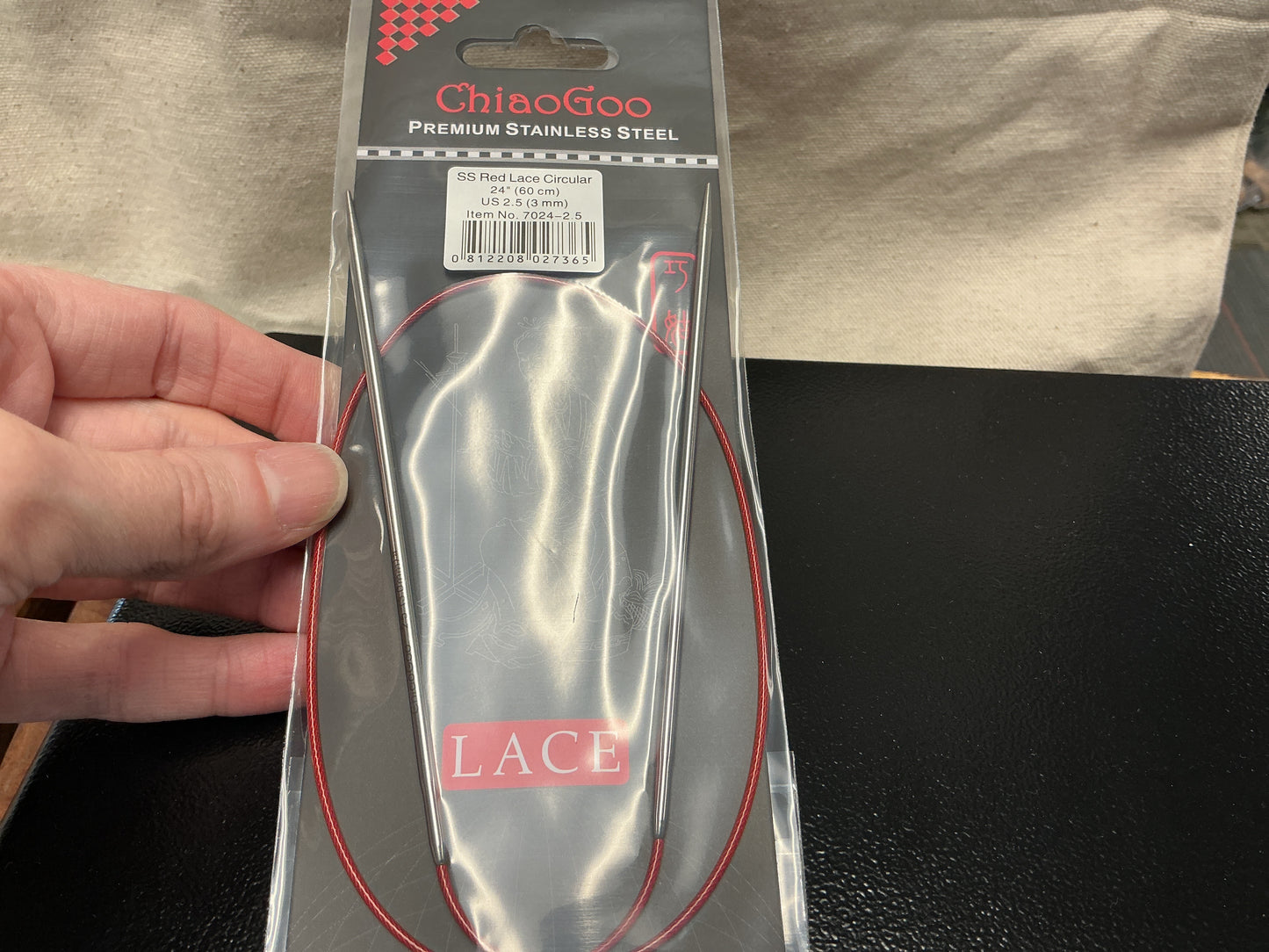 ChiaGoo Red Lace 24”, US 2.5 circular needle