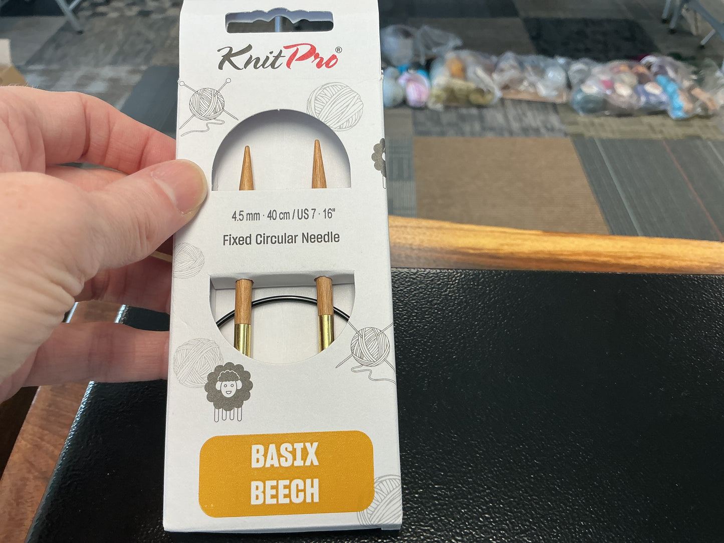 Basix Beech knit pro 4.5mm, 16”, US 7 circular needle