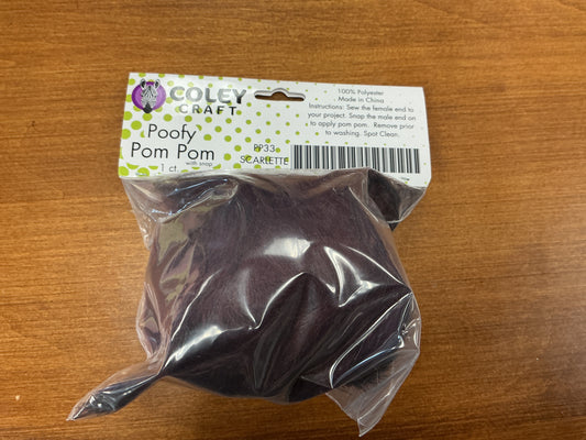 Coley Craft Poofy Pom Pom Scarlette