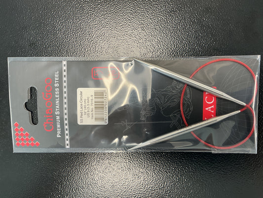 ChiaGoo red lace 16”, US 9 circular needle