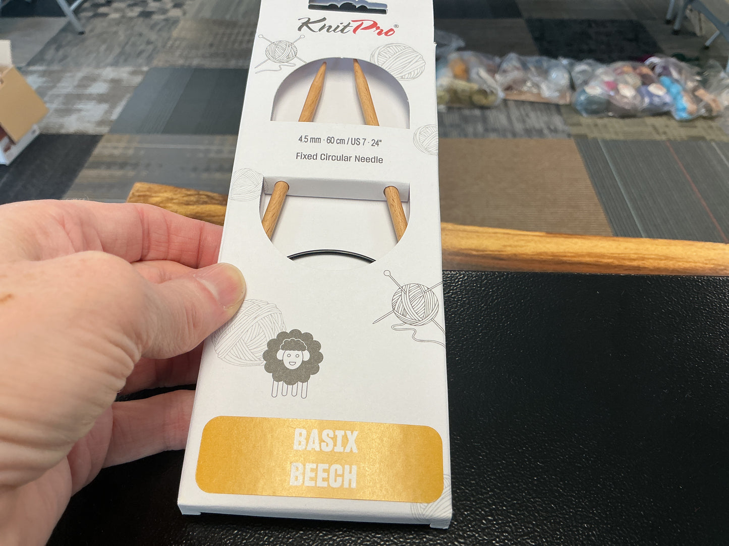 Basix Beech knit pro 4.5mm, 24”, US 7 circular needle
