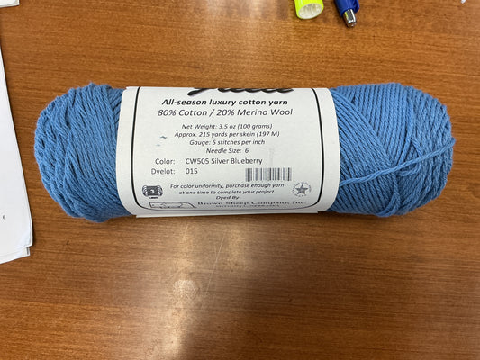 Cotton Fleece CW505 Silver Blueberry