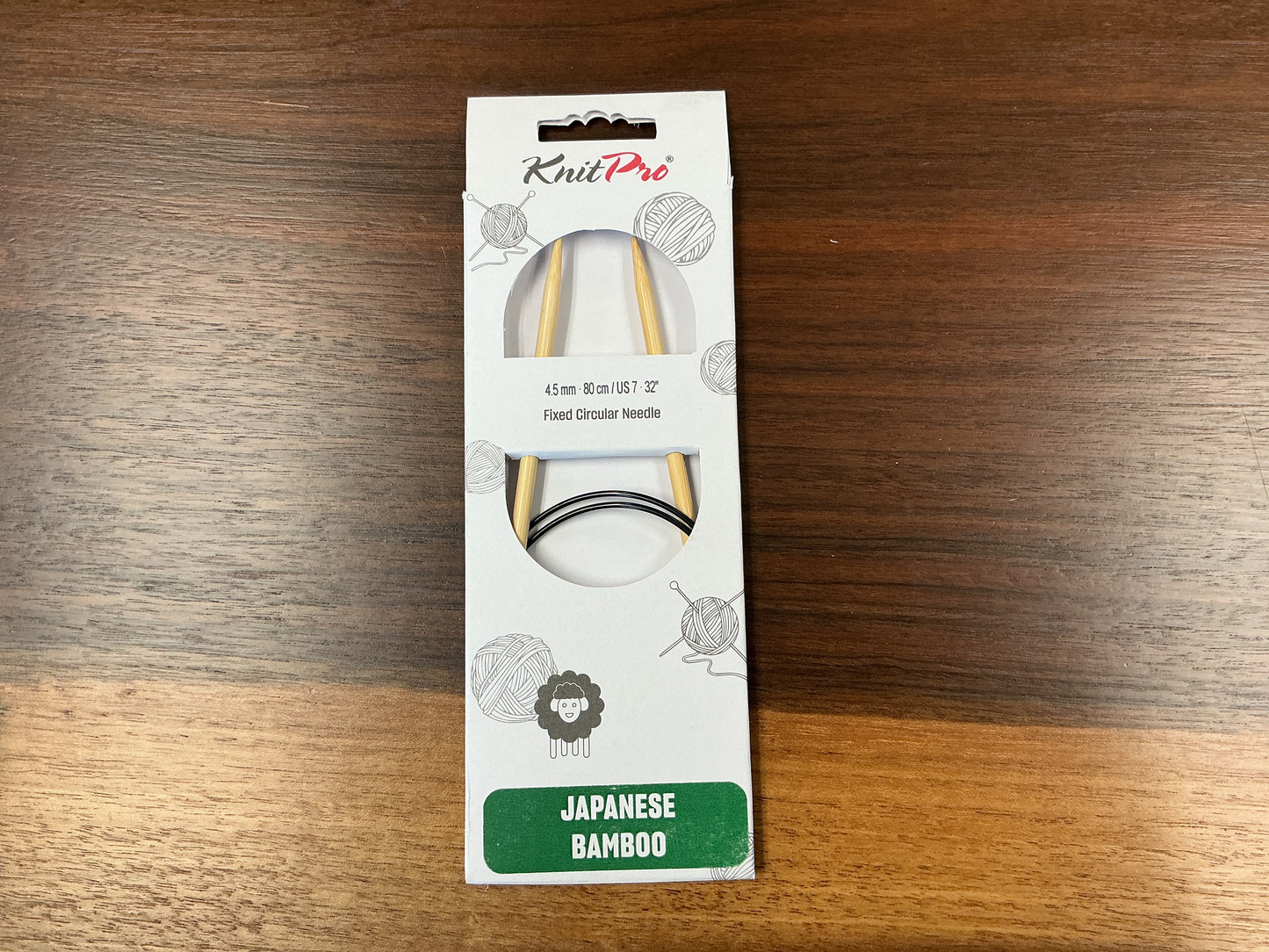 KnitPro Japanese Bamboo 4.5mm-80cm/US 7-32” Circular Needle