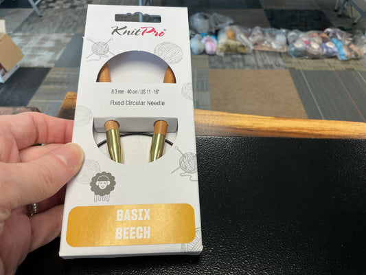 Basix Beech knit pro 8mm, 16”, US 11 circular needle