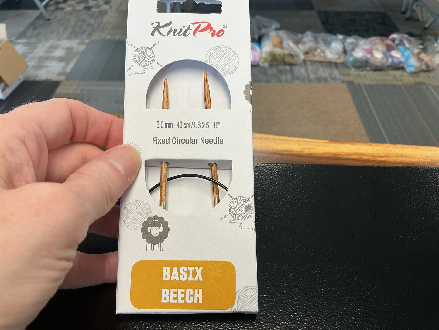 Basix Beech knit pro 3mm, 16”, US 2.5 circular needle