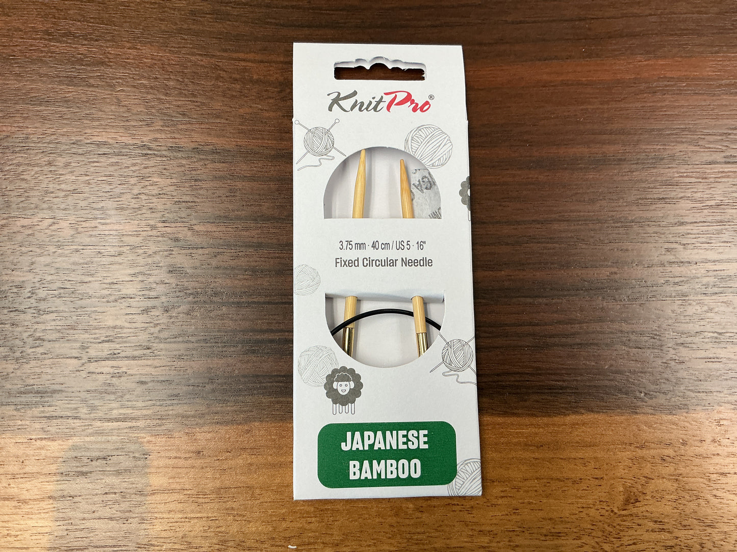 KnitPro Japanese Bamboo 3.75mm-40cm/US 5-16”