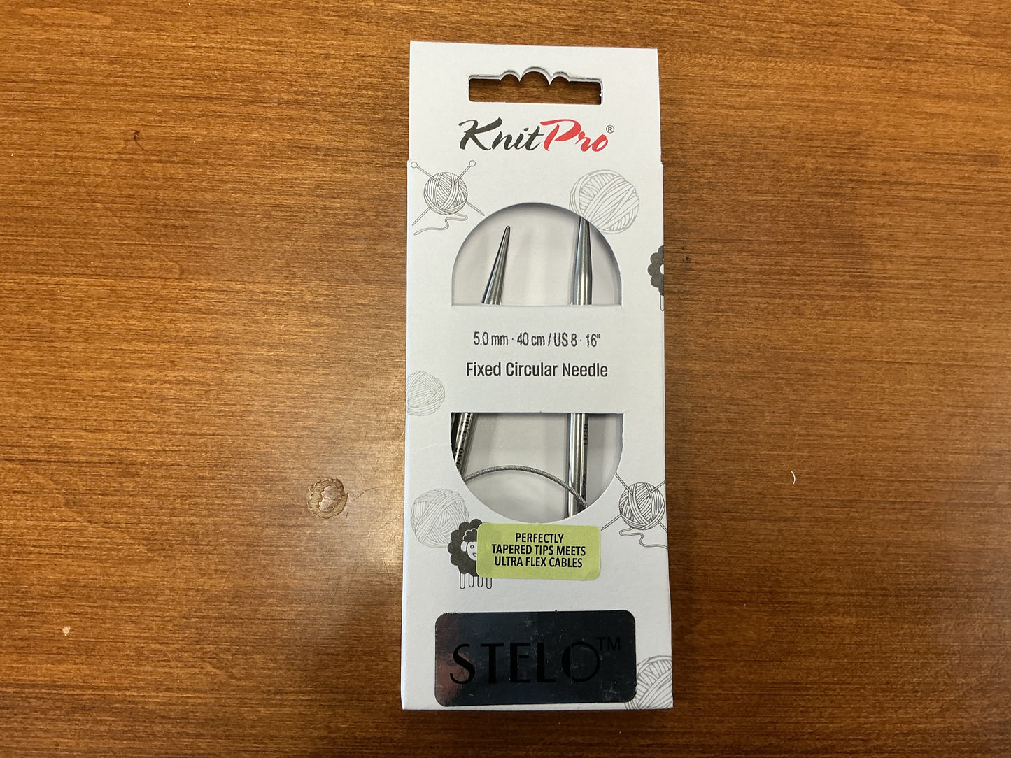 KnitPro 5.0mm, 40cm/US 8, 16” Fixed Circular Needle Stelo