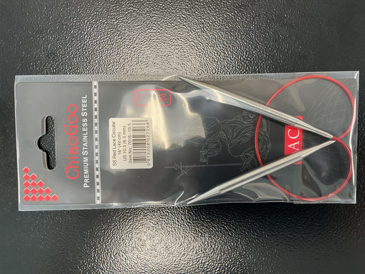 ChiaGoo red lace 16”, US 10.5 circular needle