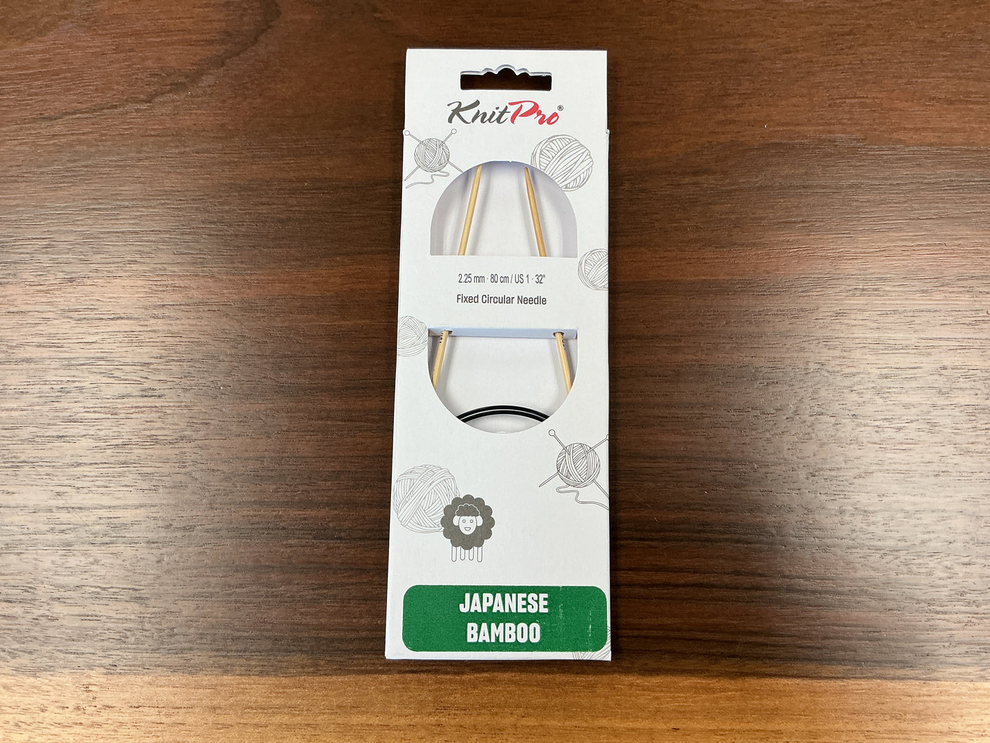 KnitPro Japanese Bamboo 2.25mm-80cm/US 1-32” Circular Needle