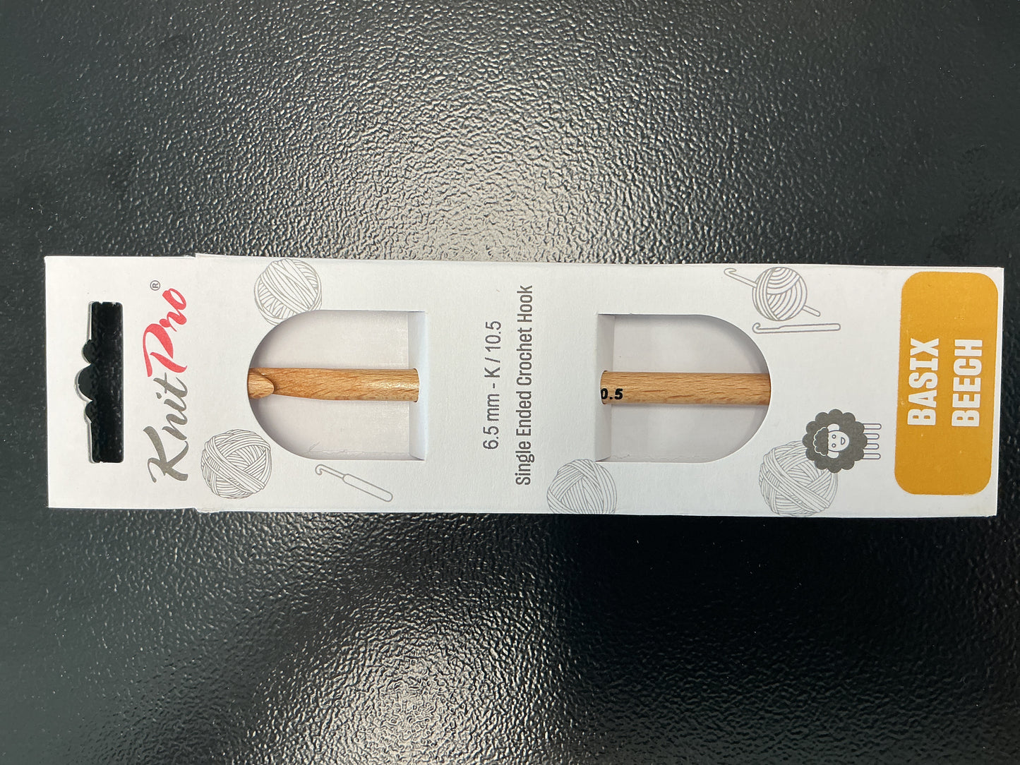 Knit Pro Basix Beech crochet hook 6.5mm K/10.5