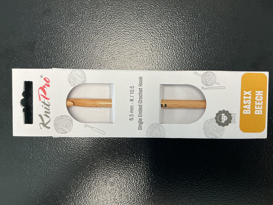 Knit Pro Basix Beech crochet hook 6.5mm K/10.5
